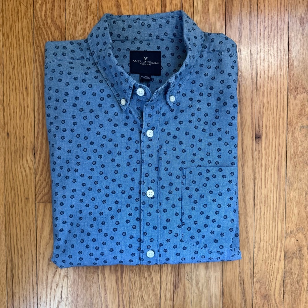 American Eagle Outfitters Chambray Denim Shirt